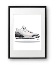 Load image into Gallery viewer, Sneaker Artwork Jordan 3 White Cement