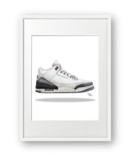 Load image into Gallery viewer, Sneaker Artwork Jordan 3 White Cement