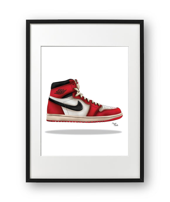 Sneaker Artwork Jordan 1 Chicago 1984